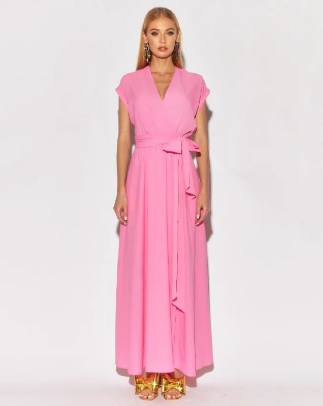 Season Transition Versatile Wear Clearance Jasmine Maxi Dress - Bubblegum Pink