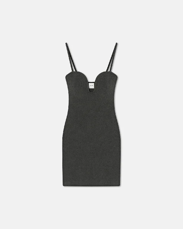 Inspired By You, Designed For You Shothi - Terry-Knit Mini Dress - Graphite