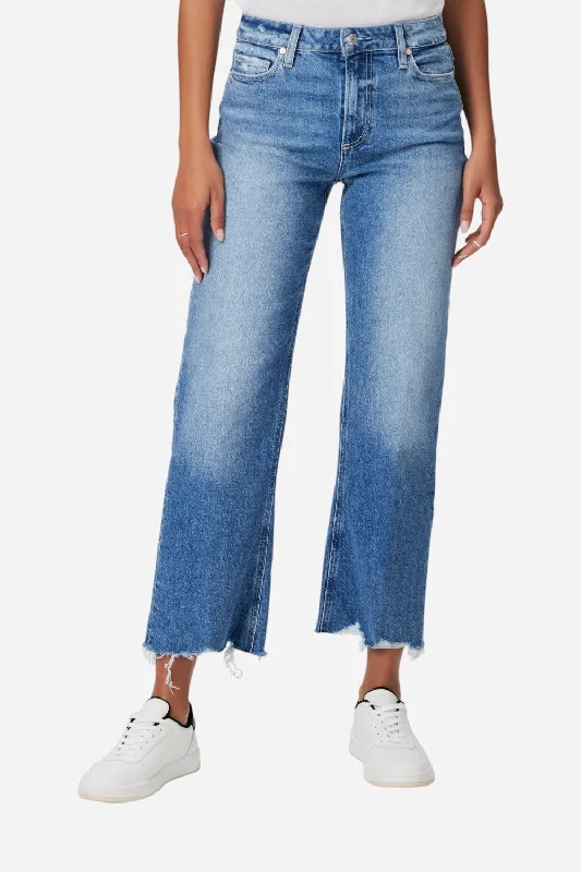 Chic Sophistication Paige Leenah Ankle Wide Leg in Charming Distressed