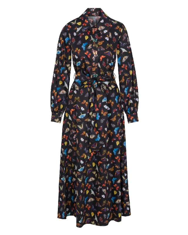 Brand Name Clothing Discount Extravaganza The Butterfly Shirt Maxi Dress - Black