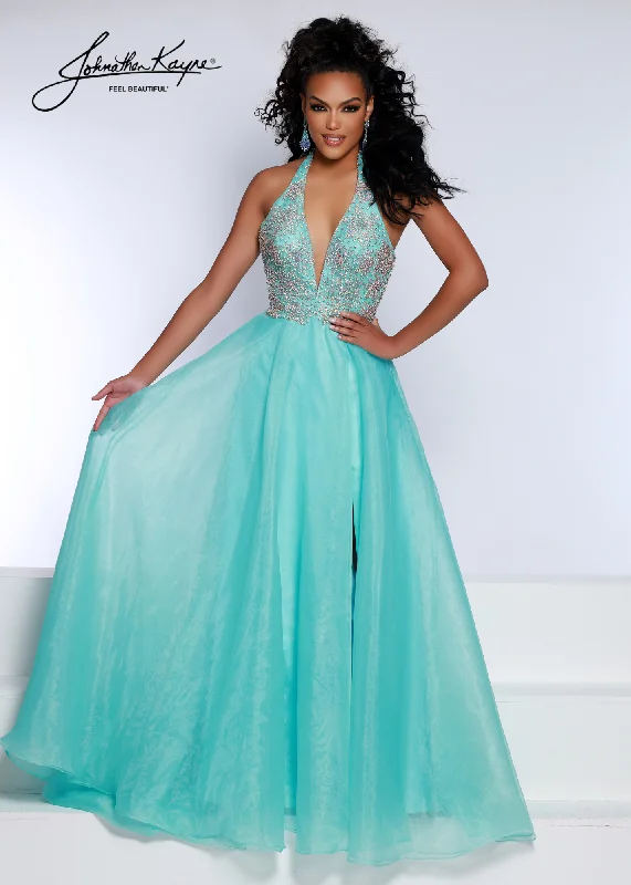 Trendy Fashion Sale Johnathan Kayne 2676 Size 6 Lilac A Line Halter Maxi Slit Prom Dress Backless Pageant Gown Crystal