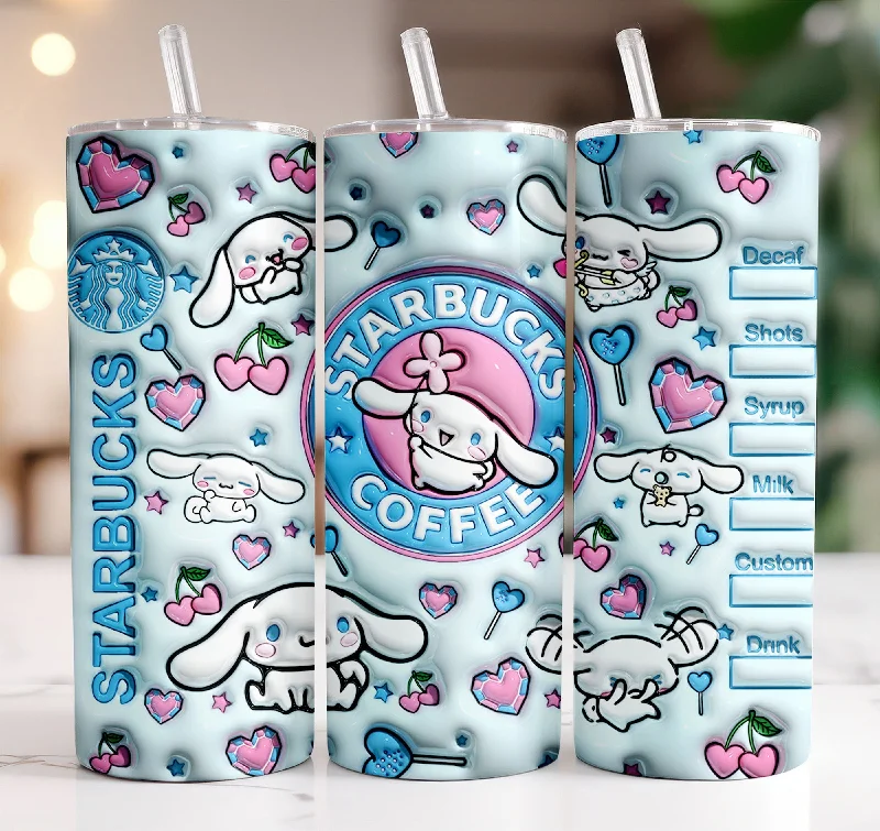 Stainless Steel Mugs Hello Kitty Coffee Tumbler Bundle, Spring Flower Pink Cat PNG, 20oz Straight Skinny Wrap, Cartoon Tumbler, Tumbler Wrap, Full Tumbler Wrap 7