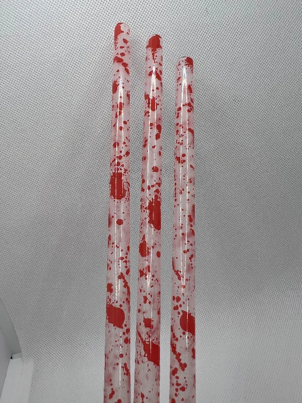 Reusable Drinkware Clear Blood Splatter Straw (40oz Tumbler)