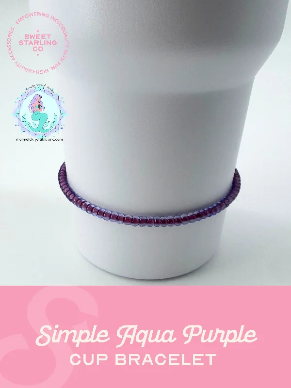 Unique Drinkware Simple Aqua Purple Cup Bracelet