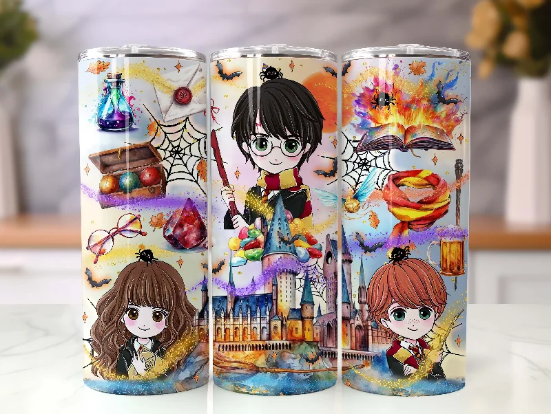 Drinkware Collection Sale Magic 20oz Tumbler Wrap PNG, HP Skinny Tumbler Sublimation, Wizard Tumbler Png, Potterhead Tumbler Png, Hogwarts Wrap, Harry Magic Png