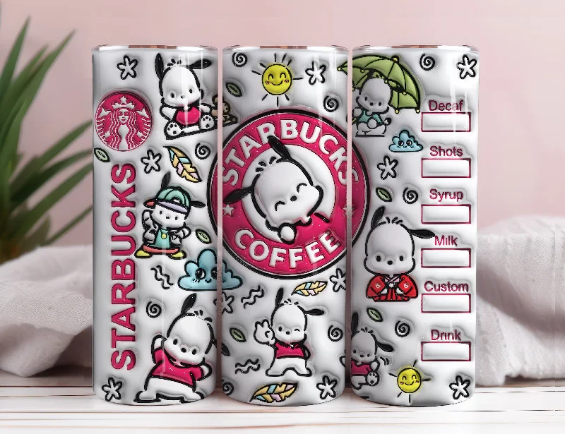 Insulated Drinkware Sale Hello Kitty Coffee Tumbler Bundle, Spring Flower Pink Cat PNG, 20oz Straight Skinny Wrap, Cartoon Tumbler, Tumbler Wrap, Full Tumbler Wrap 8