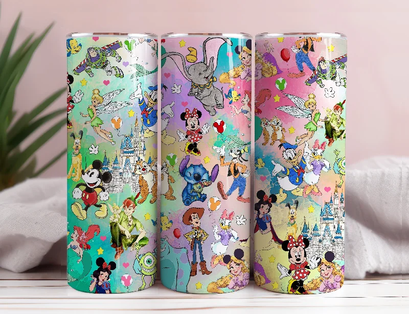 Holiday Drinkware Offers Cartoon Characters Glitter 20oz Tumbler Wrap,Mouse 20oz Skinny Straight, Stitch,Toy Story Tumbler Wrap,Digital Download,Kids Tumbler