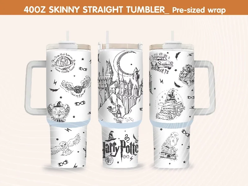 Travel Drinkware Sale Harry Potter 40oz  Tumbler PNG, Hogwarts Alumni, Magic Wand Symbol, Wizardy Houses