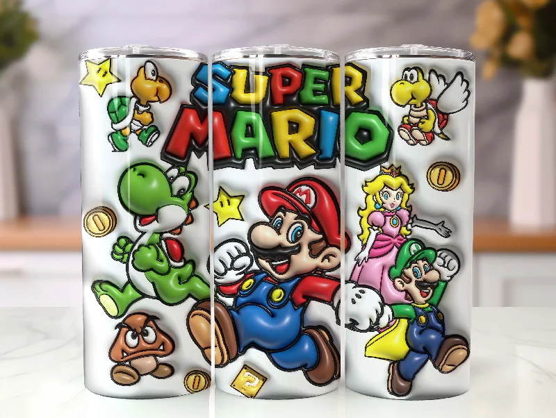 Insulated Drinkware Offers Inflated Cartoon Tumbler Design Png 3D Digital Game Tumbler Wraps 20oz Skinny Sublimation Digital Downloads 3D Puffy Design Sublimation Png
