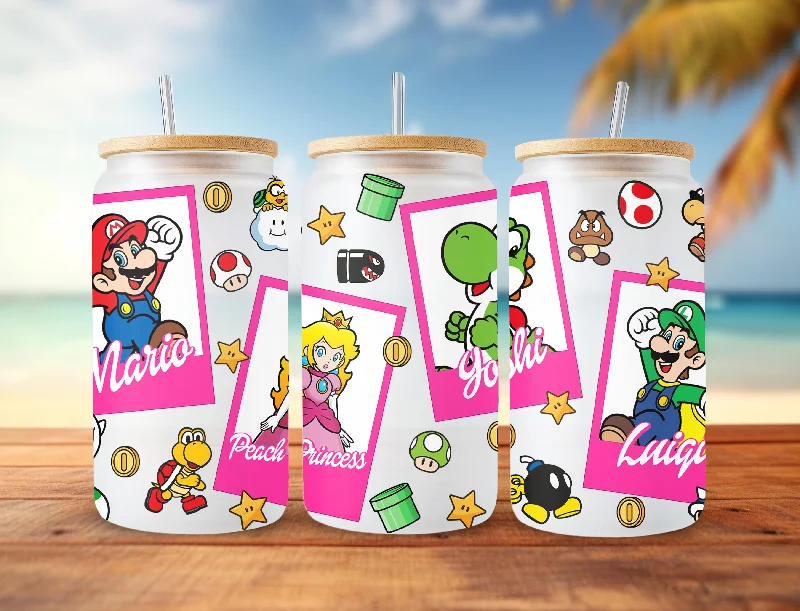 Tumbler Deals Cartoon Can Glass Wrap, 16oz Can Glass, Cartoon Tumbler, Sublimation Design, Game day, Game Lovers,  Png Download, Can Glass Wrap Png
