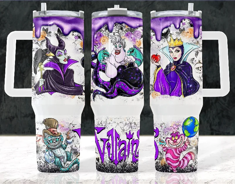Buy More Drinkware Villains Cartoon Characters 40 oz Tumbler Wrap PNG, 40oz Quencher Tumbler Sublimation, Full Tumbler Wrap Png, Tumbler Wrap, Sublimation Png