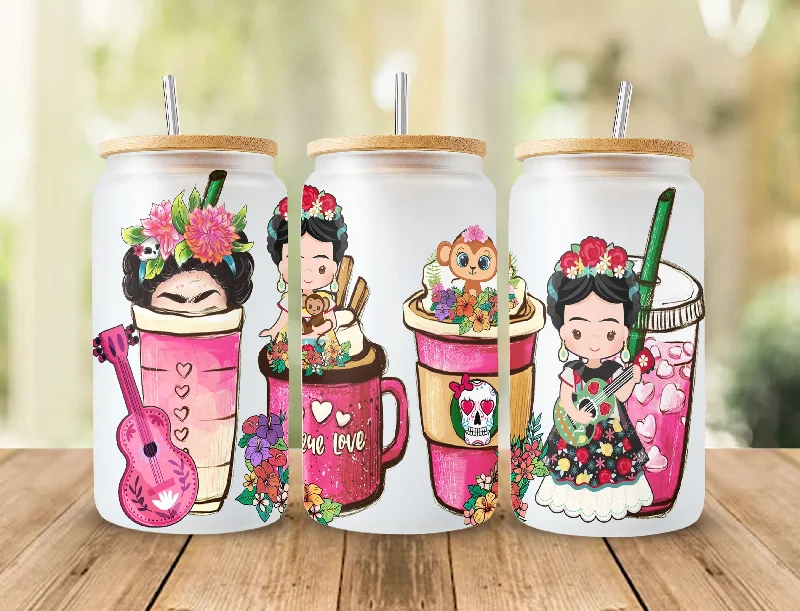 Promotional Tumblers Cartoon 16oz libbey can Cartoon PNG, 16oz Glass Can Wrap, 16oz Libbey Can Glass, Catoon kids Tumbler Wrap, Full Glass Can Wrap PNG