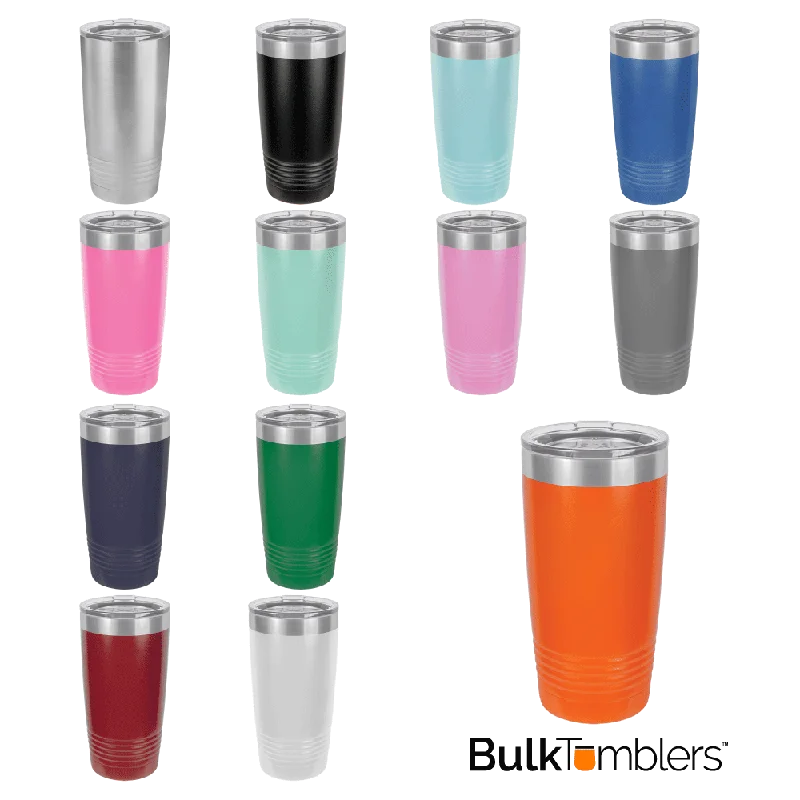 Buy Drinkware Bundle CASE of 24 - Blank 20 oz Stainless Steel Insulated SureGrip Tumblers with Lid
