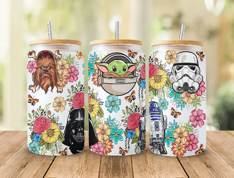 Premium Glassware Discounts Star Wars Tumbler Wrap, 16oz Can Glass, Star Wars Png, Full Tumbler Wrap, Cartoon Tumbler, Can Glass Wrap, Png Instant Download