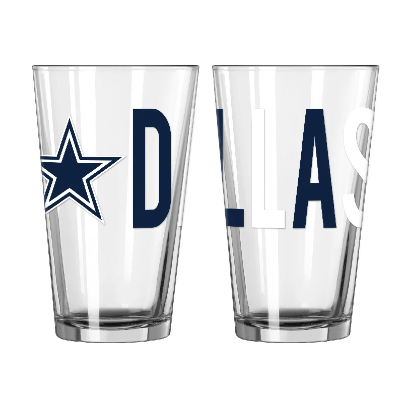 Promotional Tumblers Dallas Cowboys NFL 16oz. Overtime Pint Glass Cup