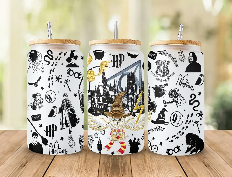 Portable Bottles Sale Potterhead PNG, Libbey Glass PNG, 16oz Can Glass png, Can Glass Wrap PNG, Magic Can Glass Full Wrap png, 16oz Coffee Glass png, Libbey png