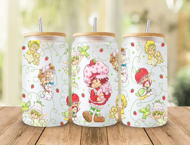 Buy More Drinkware 80s Cartoon Can Glass, 16oz Can Glass Wrap Design PNG, Retro Cartoon 80s Tumbler, 80s cartoons png,Retro 80s cartoons Tumbler Wrap, Png 1