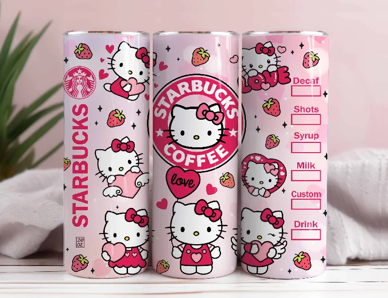 Discount Tumblers Hello Kitty Tumbler Wrap,Hello Kitty 20 oz Tumbler Sublimation, Kitty And Friends Coffee Wrap, Hello Cat PNG, KItty Cup Wrap