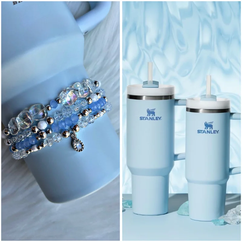 Buy More Drinkware Glacier Blue Cup Bracelets. Choose with or without snowflakes.