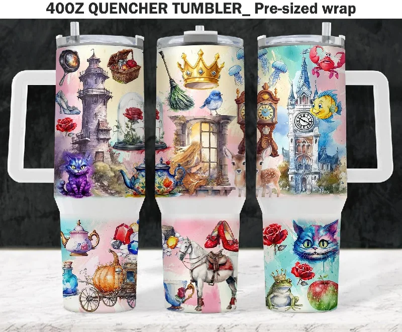 Flash Drinkware Deals Fairytale Tumbler, 40oz Tumbler, Ariel Tumbler, Little Mermaid Skinny Tumbler, Cartoon Movie Tumbler, 40oz Handle Tumble
