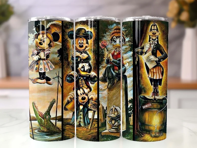 Eco-Friendly Cups Mickey Halloween 20oz Skinny Tumbler, The Haunted Mansion Tumbler Wrap, Halloween Tumbler Png, The Haunted Mansion Png, Spooky Vibes