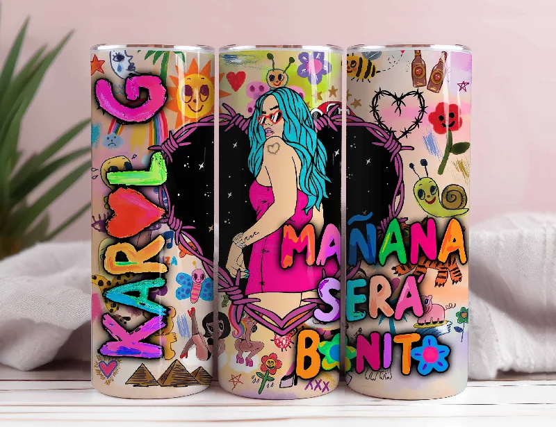 Thoughtful Drinkware Gifts Karol G manana sera bonito tumbler, Karol G PNG file, Karol G Tumbler Wrap, Manana Sera Bonito PNG, Karol New Album Mañana Será Bonito 20oz