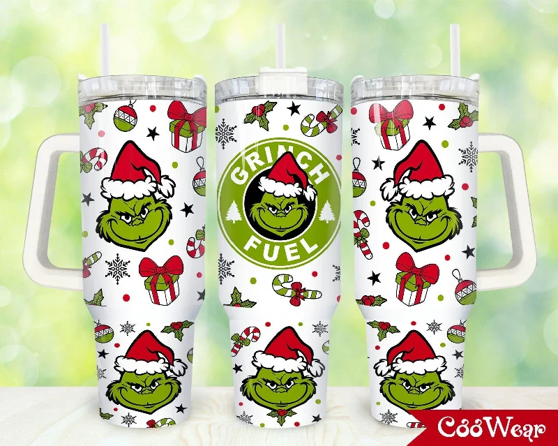 Discounted Drinkware Christmas Fuel 40oz Tumbler Wrap Png, Christmas 2 pieces 40 oz Tumbler Png, Christmas Tumbler 40oz Png, Sublimation Designs