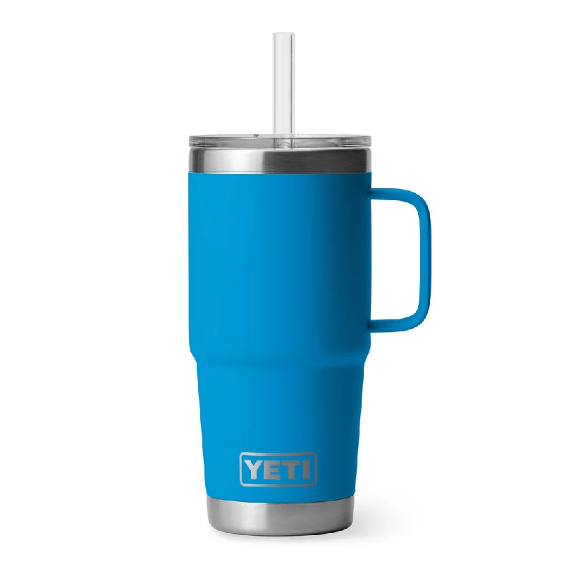 Seasonal Style Discounts YETI Rambler Straw Mug 25oz Big Wave Blue