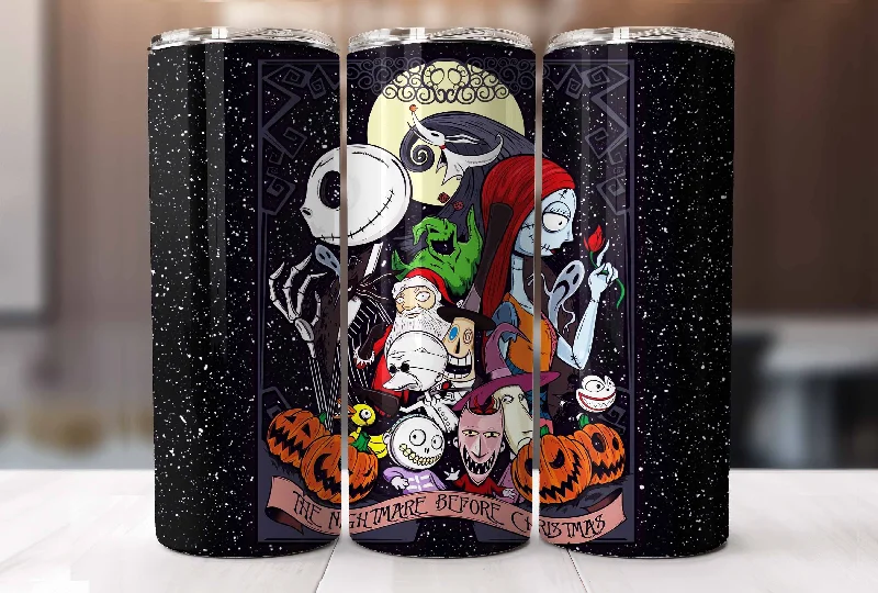 Personalized Cups Discount The Nightmare Before Christmas 20oz Tumbler PNG, Horror Halloween Tumbler, Jack And Sally Full Tumbler Wrap, Boo bash, Boogie Oogie
