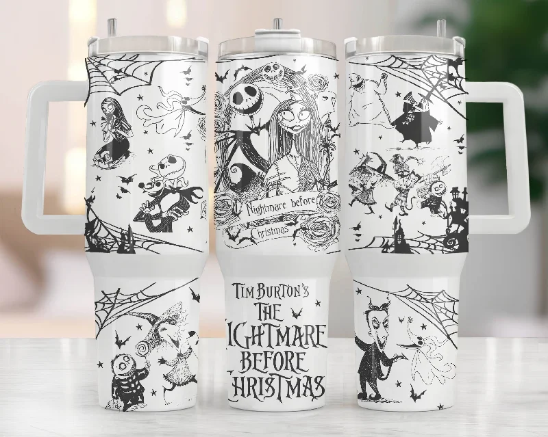 Travel Mugs Offer Jack Skellington 40oz Tumbler Wrap Png, Halloween Characters love 40oz Tumbler Png, Horror 40oz Tumbler Png Sublimation Designs