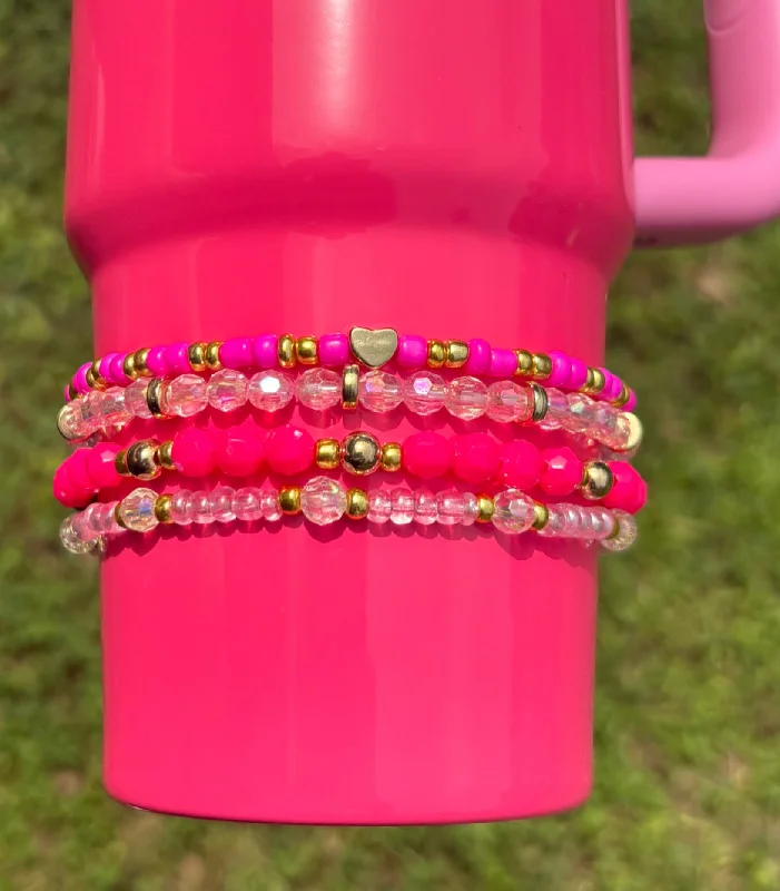 Decorative Drinkware Sale Pink Parade Stanley Cup Bracelets