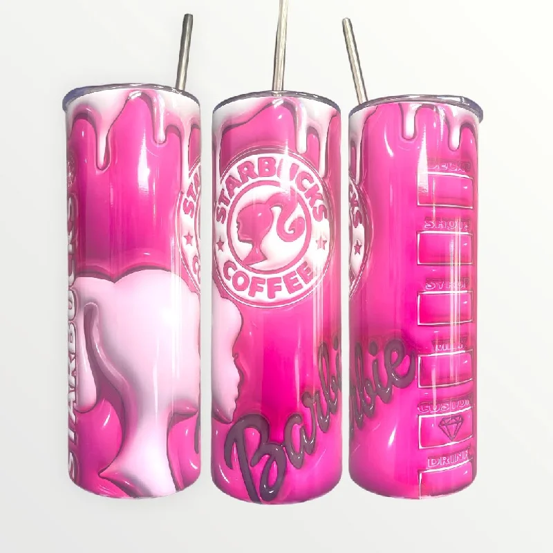 Imited-Time Drinkware Sale Starbucks Barbie 3D Bubble effect Insulated 20/30oz Skinny Tumbler