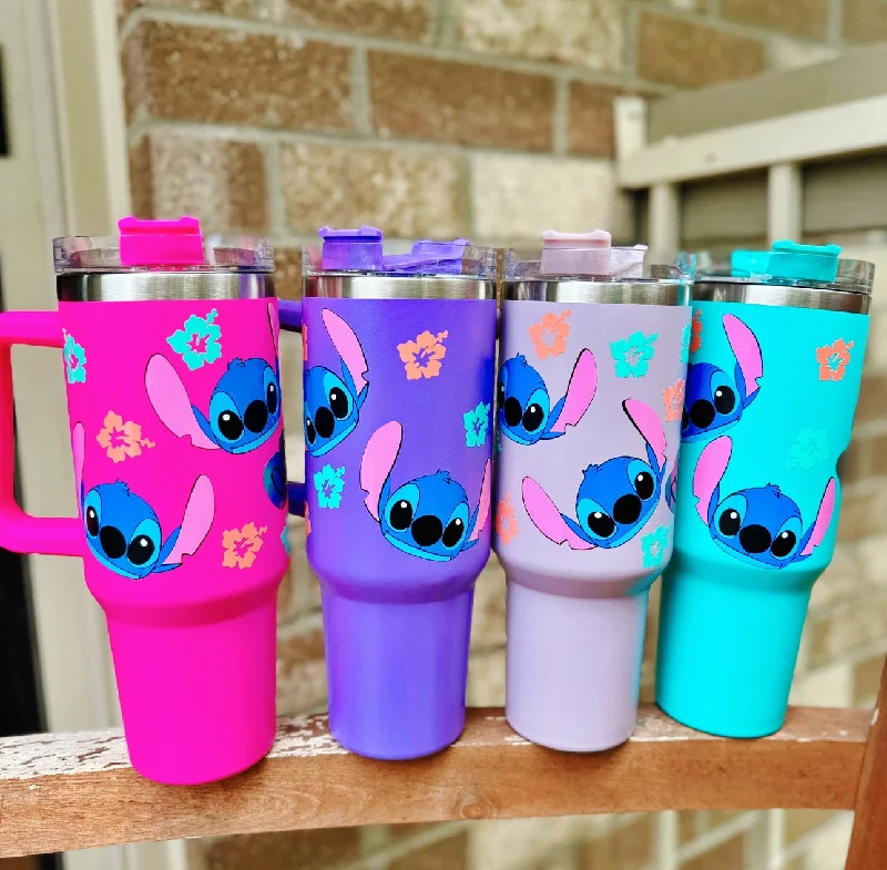 Exclusive Drinkware Sale 626 Character Inspired All Around Design on 40 oz Quencher Inspired Stainless Steel Tumbler