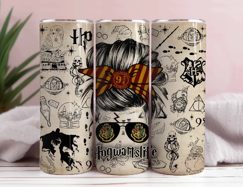 Travel Bottles Offer Harry Potter 20oz  Tumbler PNG, Hogwarts Alumni, Magic Wand Symbol, Wizardy Houses