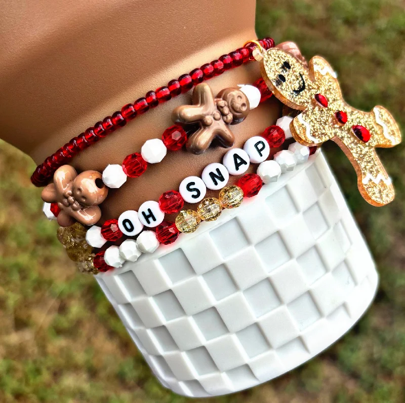 Reusable Drinkware Deals Oh Snap Gingerbread Holiday Cup Bracelets