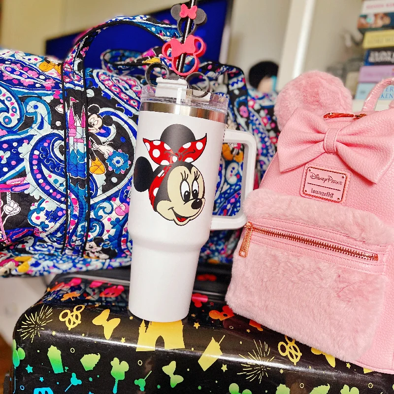 Premium Glassware Discounts Mouse w/ bandana on 40 oz Quencher Inspired Stainless Steel Tumbler