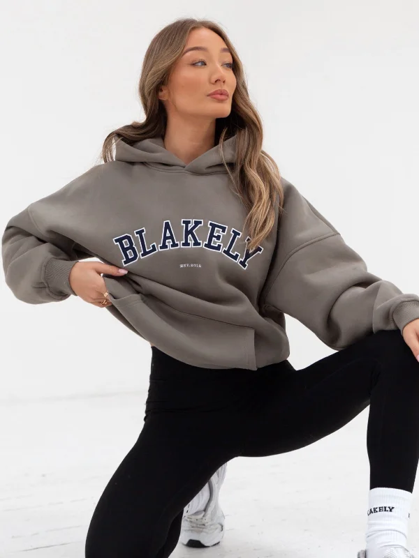 Minimalist Office - Ready Style Varsity Oversized Hoodie - Safari Green