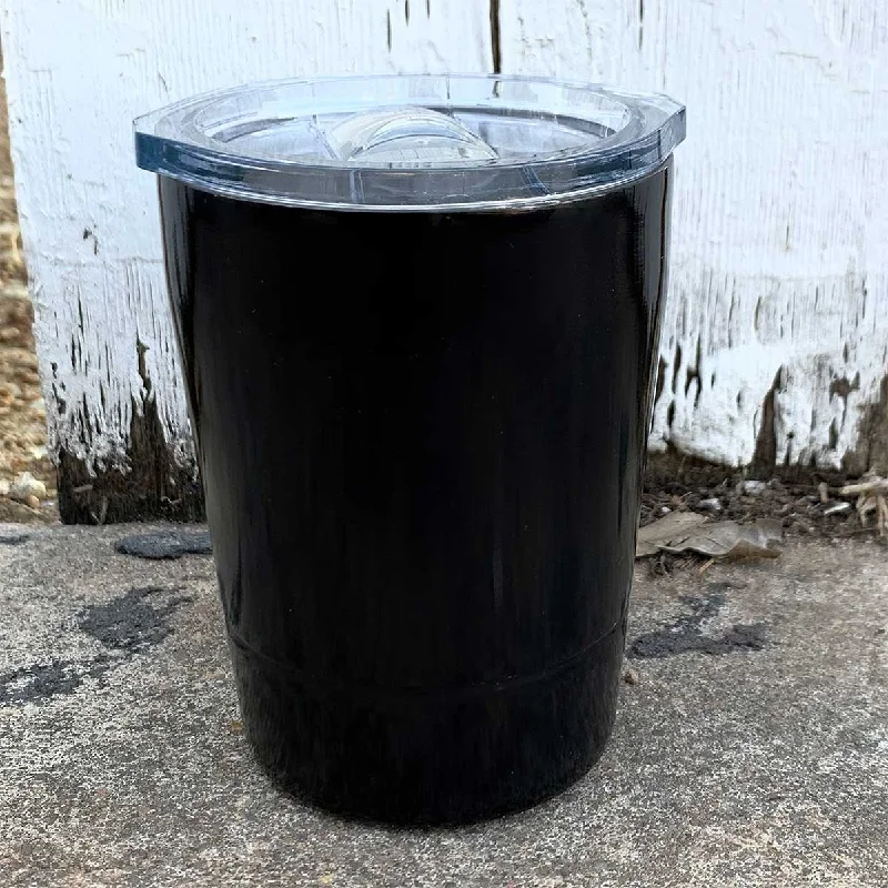 Discount Tumblers 8 oz Travel Tumbler for Kids (or XL Shot Glass) w Logo Laser Engraved on Insulated Stainless Steel + Lid