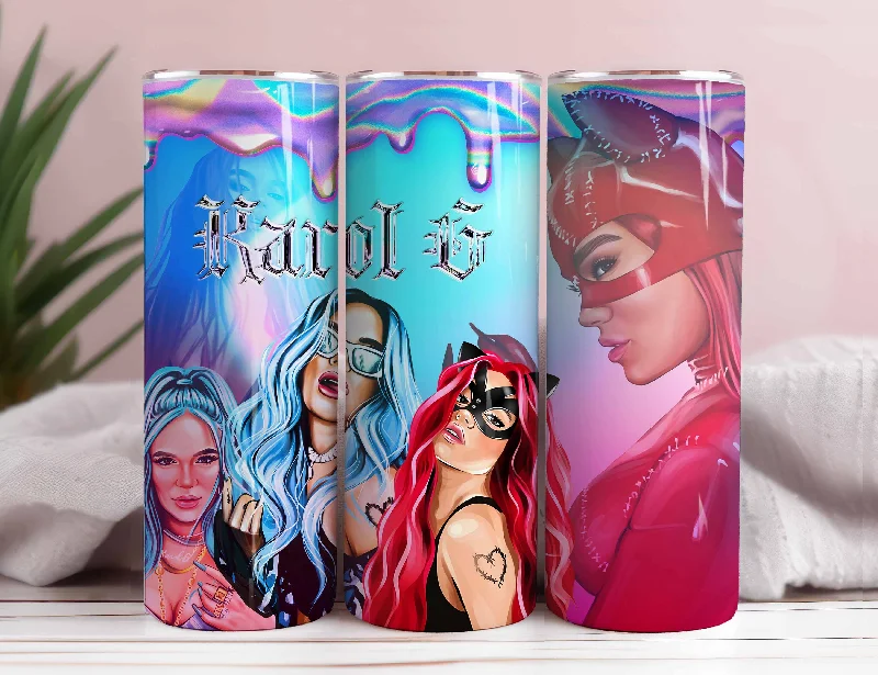Drinkware Discounts Karol New Album Cover Mañana Será Bonito 20oz Sublimation Tumbler Wrap, Manana Sera Bonito Tumbler Wrap PNG