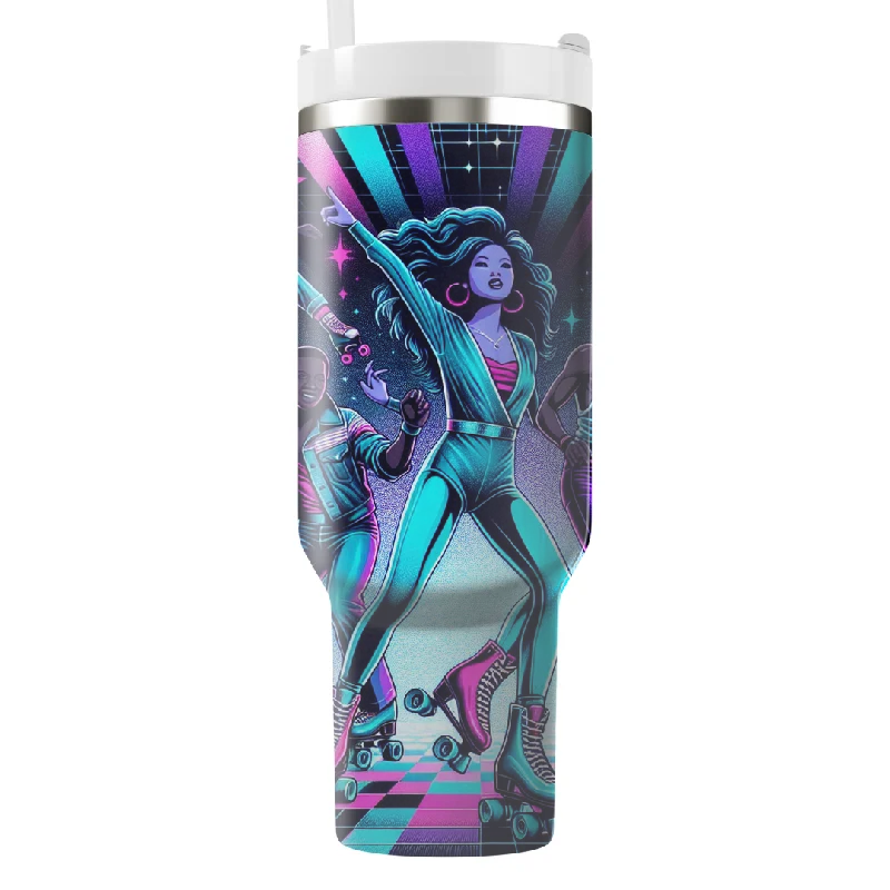 Premium Glassware Retro Roller Rink Tumbler With Handle