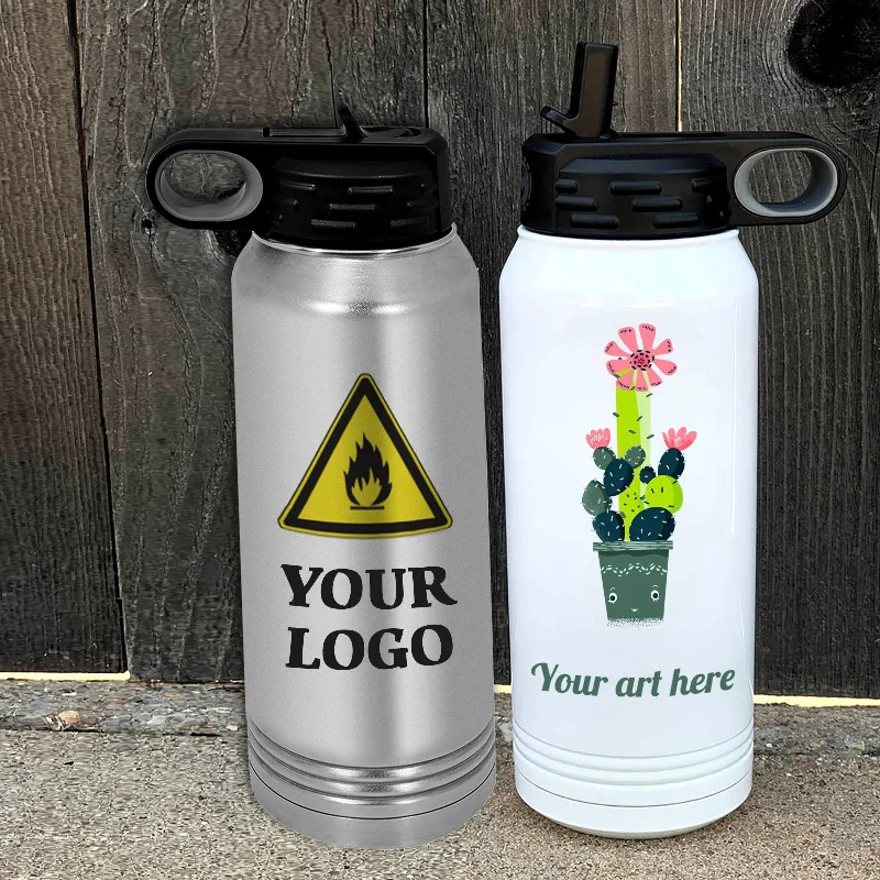 Insulated Drinkware Deals Color Logo 32 oz Sport Lid Water Bottle - Stainless Steel Insulated Tumbler