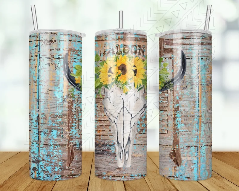 Drinkware Gifts For Friends Cow Skull Tumbler