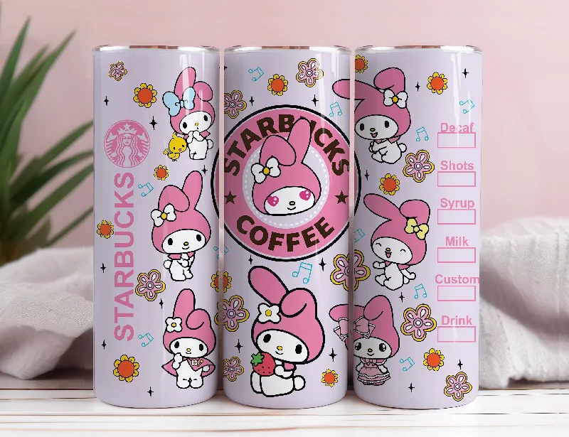 Holiday Drinkware Discount Hello Kitty Coffee Tumbler Bundle, Spring Flower Pink Cat PNG, 20oz Straight Skinny Wrap, Cartoon Tumbler, Tumbler Wrap, Full Tumbler Wrap 53