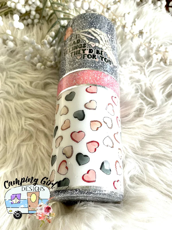 Drinkware Bundle Deal READY TO SHIP Anti-Valentine If I Had Feelings They'd Be for You 30 oz tumbler