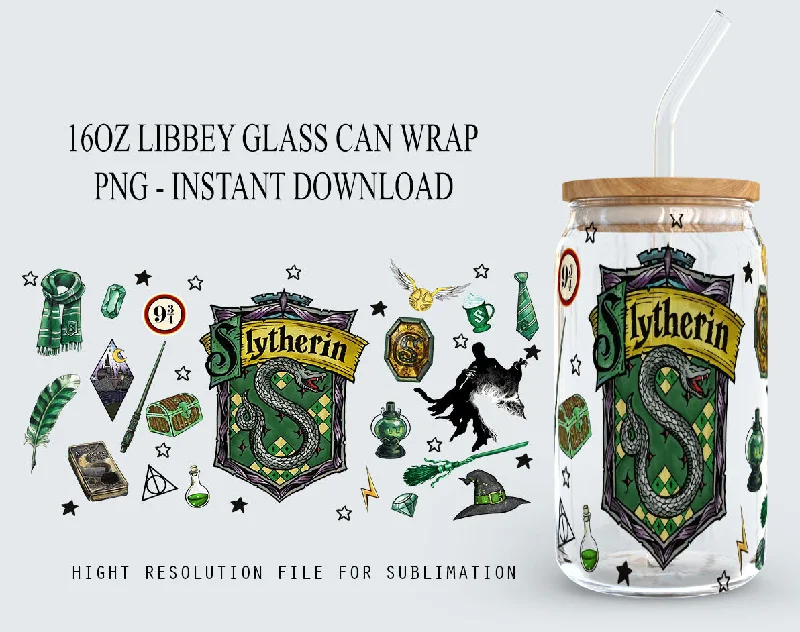 Christmas Drinkware Sale Harry Potter Libbey Glass PNG, 16oz Can Glass PNG, Hogwarts Alumni, Magic Wand Symbol, Wizardy Houses