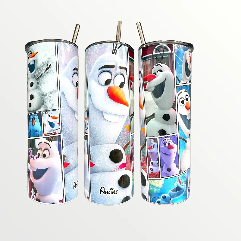 Stainless Steel Cups Frozen Olaf 20/30oz Insulated Skinny Tumbler