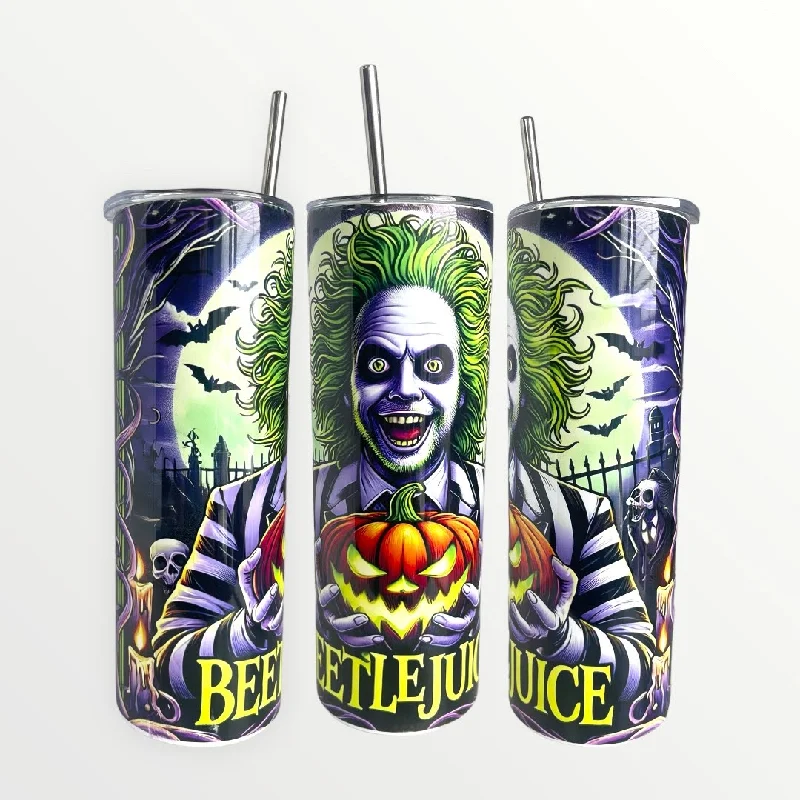 Stylish Drinkware Collection Beetlejuice (Pumpkin) 20oz/30oz Insulated Skinny Tumbler
