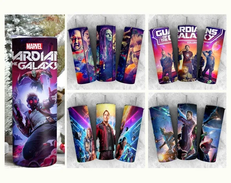 Drinkware Sale Guardians of The Galaxy 2023 Bundle 20 oz Tumbler Wrap, Marvel Tumbler Sublimation, Guardians of The Galaxy Vol 3 Design, Marvel PNG