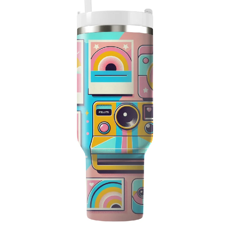 Flash Sale Retro Polaroid Tumbler With Handle