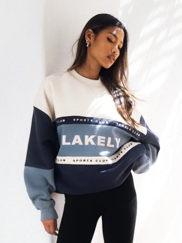 Chic Urban Fashion Look Alpine Oversized Jumper - Light Blue